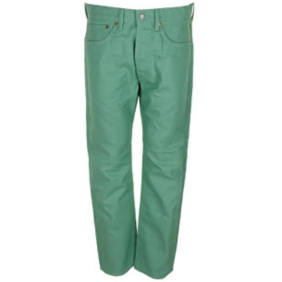 Levi's Other - Levi's Men's 501 Denim Original Shrink To Fit Button Fly Jeans Mint Green 31x29